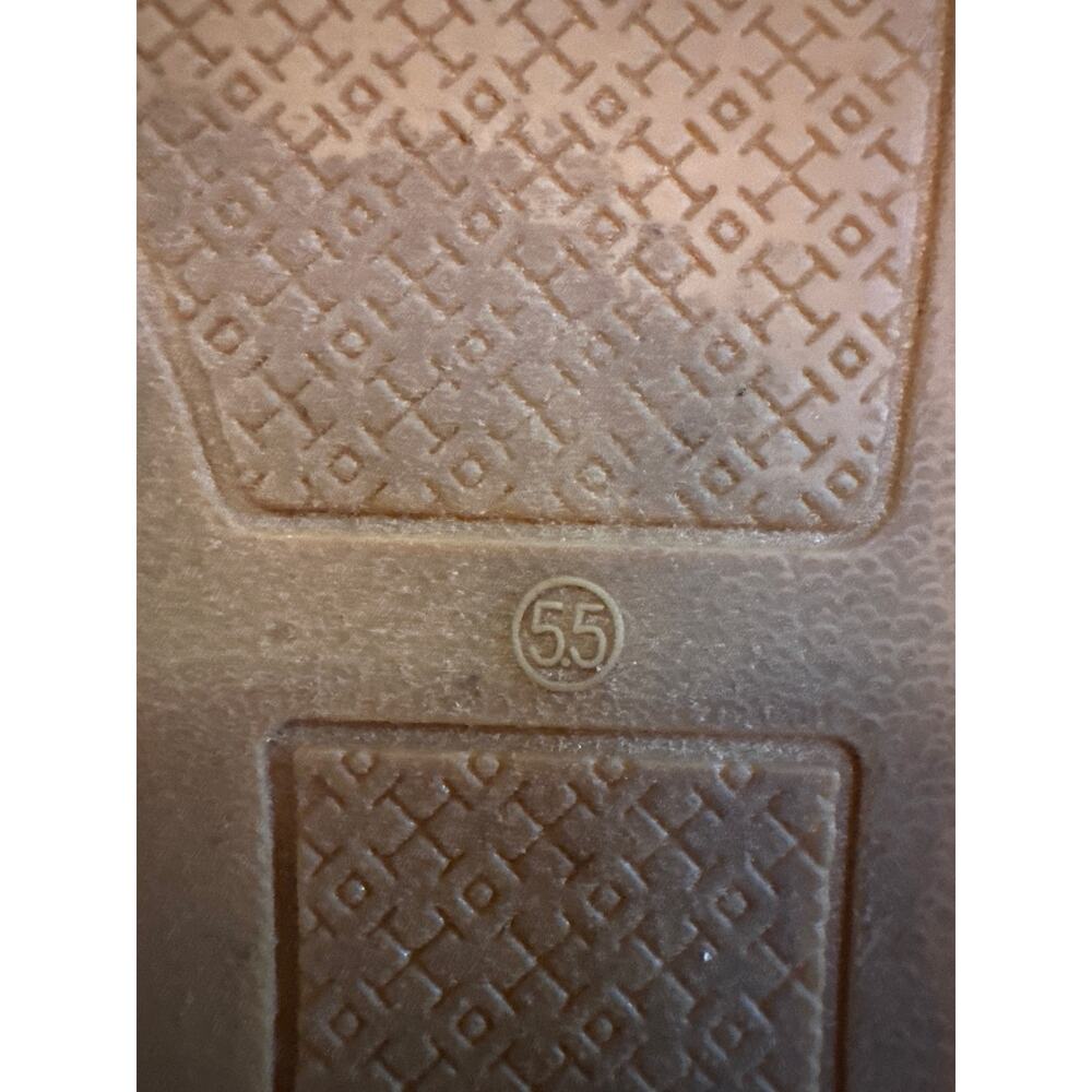 Tory Burch Weston Flat Espadrille Duluce De Leche with Tan Leather Size 5.5 - Picture 8 of 9